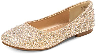 DREAM PAIRS Ballerinas Mädchen Kommunionschuhe | Slip-On Ballerina Kinder Klassische Flache Schuhe Prinzessin Schuhe Für Partykleidern Und Den Alltag
