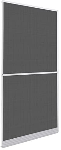 VidaXL - Zanzariera per porta con cerniera, in fibra di vetro, 100 x 215 cm, colore: Bianco