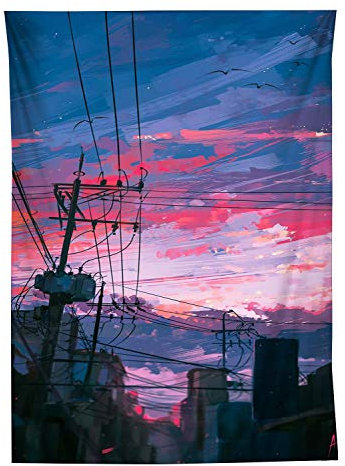 YISUMEI Tapisserie Wandbehang,Anime Stil Draht Wandteppich Wohnzimmer Schlafzimmer Wand Decor Couch Bezug Strandtuch Picknick Tuch,150x200cm
