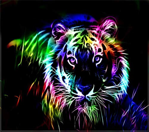 YKCKSD Puzzle 1000 Teile Neon Tiger Tier DIY Heißes Handwerk Geschenk