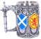 Nemesis Now B4698P9 Tankard of The Brave Scottish Shield Mug 16cm, Resin w. Stainless Steel, Silver