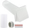 SPARES2GO Exterior Wall Venting Kit & Extension Hose for Cooker Hood (5 x 3m, White)
