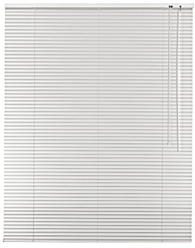 Alu Jalousie Aluminium Jalousette in Farbe Weiß - Breite 40 bis 240 cm - Höhe 130/175 / 220 cm - Tür Fenster Rollo Jalousette Aluminium Fensterjalousie Lamellen Metall (200 x 130 cm)