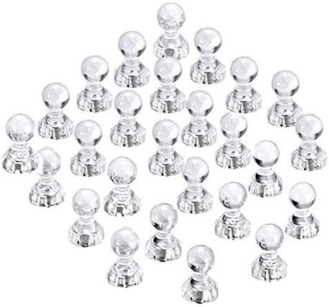 30 Stück Push Pin Magnete Transparenter Kühlschrankmagnet Extra stark für Kühlschrank Dry Erase Board Magnetisches Whiteboard
