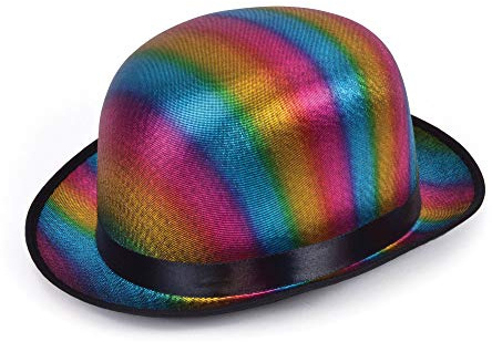 Bristol Novelty BH714 Melone, in Regenbogenfarben, für Herren und Damen, mehrfarbig Halloween