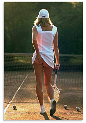 Heiwu Pretty Girls Poster – Tennis-Mädchen-Poster, dekoratives Gemälde, Leinwand, Wandkunst, Wohnzimmer, Poster, Schlafzimmer, Gemälde, 40 x 60 cm
