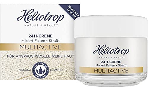 Heliotrop Anti-Aging Gesichtscreme für anspruchsvolle, reife Haut, Gesichtspflege mit Hyaluronsäure und Ginkgoextrakt, Multiactive 24h Creme, 1 x 50 ml