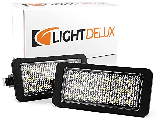 LIGHTDELUX Ersatz für LED Kennzeichenbeleuchtung Nummernschildbeleuchtung ohne Fehlermeldung mit E-Prüfzeichen kompatibel mit Seat Ibiza 6J 5-türer 2008-2012 V-032602