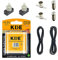 InputMakers Kit Eléctrico Escolar Iniciación: Pila Petaca 4,5 V, 2 Bombillas, 2 Portalámparas, 2 Interruptores y 4 Metros Cable. Para Instituto y Manualidades. Aprendizaje Circuitos.