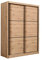 Mar.c.a. Design - Schlafzimmerschrank mit Fersen in Eichenoptik, antik, Kleiderschrank Marseille inklusive Regale und Schiebetüren - 166 x 60 x 215 h