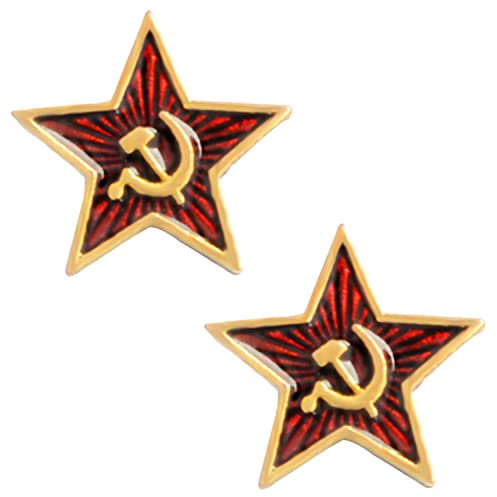 BRACO Anstecknadel der UdSSR – Kommunismus rot – Kommunistisches Abzeichen – roter Stern – Symbol von Horch und Hammer – Anstecknadel – Originelle Anstecknadeln zum Verschenken – für Kleidung oder