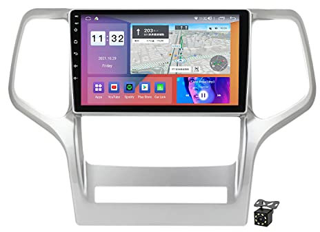 Für Jeep Grand Cherokee WK2 2008-2013 Autoradio Mit Navi Android 11 9 Zoll Multimedia-Player Unterstützung Rückfahrkamera/FM Radio/Bluetooth/USB/WiFi/Carplay/Lenkradkontrolle,M200s/2+32g