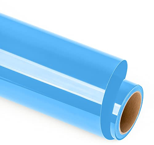 Lya Vinyl Heat Transfer Vinyl, 12 x 6FT(30.5cm x 183cm) Blue Iron on Vinyl for Cricut, Silhouette Cameo, HTV Vinyl for Cloths, Hats, Fabric(Blue)
