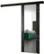 ABIKSMEBLE Salwador 2 Système de Porte Coulissante avec un Cache Rail et Miroir - Portes Coulissantes Murales Intérieures - Construction Solide - 90 x 204 cm - Marbre Noir
