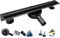AQUA HEATING Schmaler linearer Edelstahl-Bodenablauf 20mm breit, Duschablauf 360° drehbarer Siphon Komplettset Badezimmer bodengleiche Dusche, Duschrinne Ablaufgarnitur-Set Rost 100cm schwarz matt