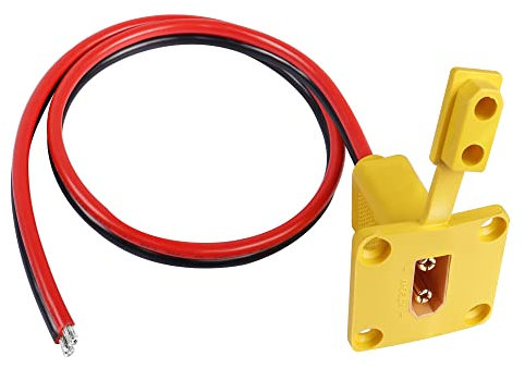 RIIEYOCA XT90 Adapter mit Panel Kabel XT90 Ladekabel 10AWG XT90 Stecker auf blankes Kabel Stromkabel (60CM)