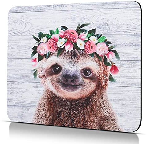 CHUQING Mauspad Faultier Mousepad mit Motiv Mini Mouse Pad 24 x 20 cm klein Maus Pad