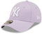 New Era Verstellbare Kinderkappe New York Yankees MLB League Essential Lila Weiß 9Forty - Child