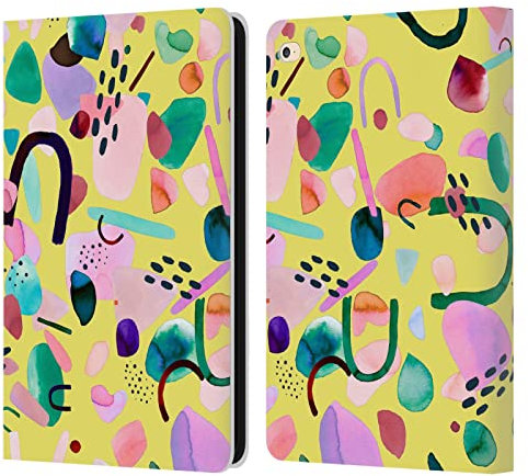 Head Case Designs Licenciado Oficialmente Ninola Formas Geométricas Modernas Patrones Vibrantes Carcasa de Cuero Tipo Libro Compatible con Apple iPad Air 2 (2014)
