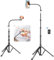 elitehood 80” Tall Phone Stand Tripod, Floor Phone Recording Stand, Heavy Duty Adjustable iPhone Tripod Stand Compatible with iPhone 15 14 13 12