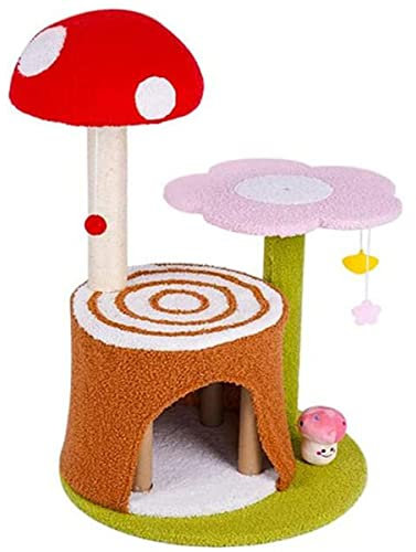 Kratzbaum, Niedlicher Einzigartiger Kratzbaum, Kleiner Kratzbaum Mit Lustigen Pilzen, Neckendes Katzenspielzeug, Indoor-kletteraktivität Kratzbaum, Eigentumswohnungsmöbel