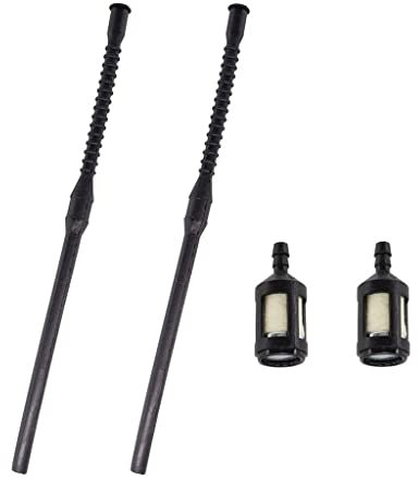 HURI 2x Benzinschlauch mit Benzinfilter für 45 52 58 ccm Kettensäge Motorsäge Timbertech KS5200, Scion HB 5200, Stenson YD 5200, Boomag-Germany BM 5200, Fuxtec CS 3.0 5200, Steel TS600 5200
