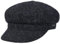Stetson Classic Tweed Ballonmütze - Schirmmütze - Newsboy Cap - Gefütterte Wollcap für Damen und Herren - Herbst/Winter blau XL (60-61 cm)
