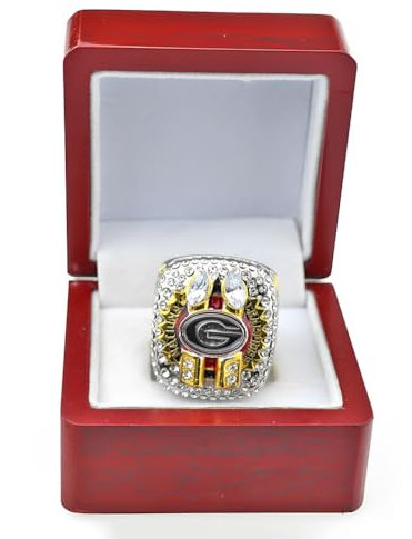 MCBEAN 2022 Bulldog Champion Ring Replika NCAA League Georgia University Championship Ring Rugby Sammlerstück Souvenir Jungen Männer Papa Alumni Freunde Fans,Size11#