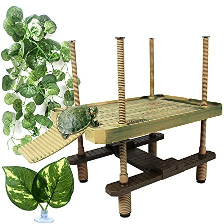 xixibuy Plateforme de Repos pour Tortue, Plateforme Tortue d'eau pour Les Amateurs de Tortues, Turtle Sunbathing Platform(Size:L)