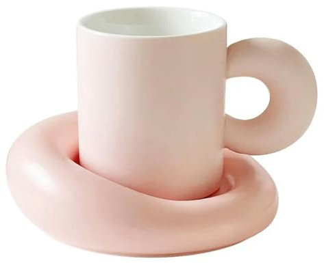 XIUPO Premium Sense Milchbecher Fufu einfaches Keramikbecher-Set Kreative Persönlichkeit ins Büro Nachmittagstee Kaffeebecher