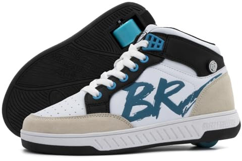 BREEZY ROLLERS Schuhe mit Rollen für Kinder I Rollschuhe-Sneaker Kids I Von Kinder Straßen-Schuhen zu Rollschuh in wenigen Sek. I Patentiertes Klick-System I Turnschuhe mit Rollen für Mädchen & Jungen