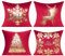 All Smiles Weihnachtsdekorationskissenbezüge, Weihnachtsdekoration, 45,7 x 45,7 cm, Türkis, Weihnachtsdekoration, Ornamente, Samt, Navidad-Kissen für Sofa, Couch, Baum, Schneeflocke, 45,7 x 45,7 cm, 4
