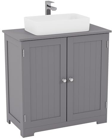 Bath Vida Priano - Armario de almacenamiento para debajo del fregadero, color gris