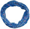 beybey® Damen Seide Loop Schal mit Blumenmuster - wunderschön und fein - Seidenschal - Loop Schal Damen - Schlauchschal Damen (Lux blau)