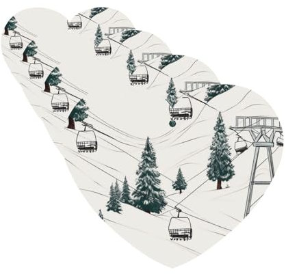 4 Stück Auto-Lufterfrischer zum Aufhängen, Duftkarten, Herzform, Aromatherapie-Tabletten, Skilift mit Tanne, Auto-Lufterfrischer für Auto, Innenspiegel, Anhänger, Geschenke