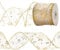 KINGLAKE 10M Geschenkband mit Draht Gold, Schneeflocke Organzaband, Weihnachtenband 6.3cm, Schleifenband Breit, Drahtband Glitzer, Band für Dekoratives Geschenk, Kranz, Handwerk, Weihnacht