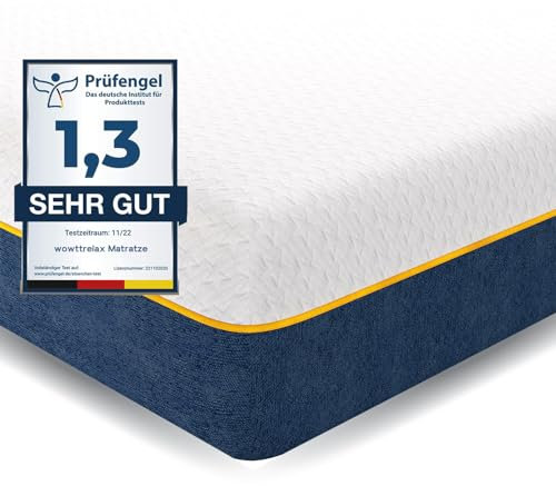 wowttrelax Matratze 160x200 Wendematratze H3 H4 Härtegrad 20 cm Höhe, Matratzen mit Punktelastischer atmungsaktiver 7 Zonen Kaltschaumkern - 60 Nächte Probeschlafen - H3/H4 Doppelseitige