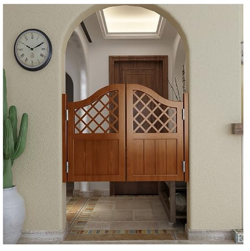 Interior Solid Wood Swing Door, Saloon Door Dual Swing, Western Cafe Door, Indoor Half Waist Doors, Half Doors For House, Gate For Stairs, Hallway Gate, For Bathroom Bedroom Balcony Counter Bar Porch(