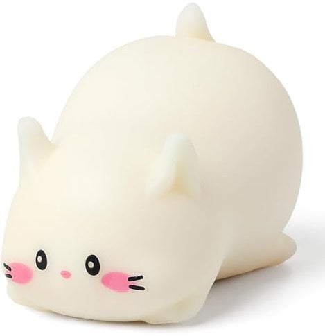 Calkkrer Niedliche Weiße Katze Stressball, Lustiges Squishy Antistress Spielzeug, Fidget Anti Stress Squeeze Toy, Entspannungsartikel Für Kinder Und Erwachsene, Partygeschenke