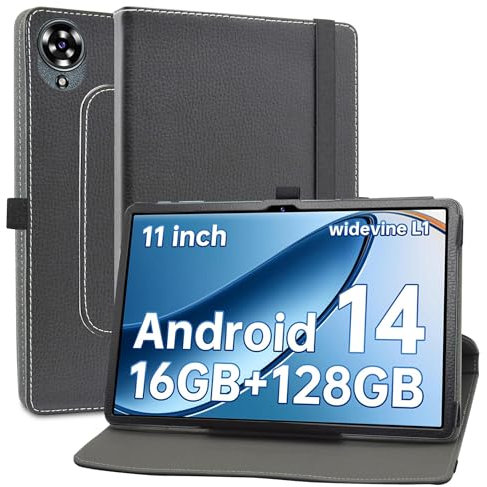 MAMA MOUTH Funda para OUKITEL OT11 Funda,Cuero Sintético Rotación de 360 Grados de Función de Soporte Case Coque para OUKITEL OT11 / OUKITEL OT12 11 Pulgadas Tablet,Negro