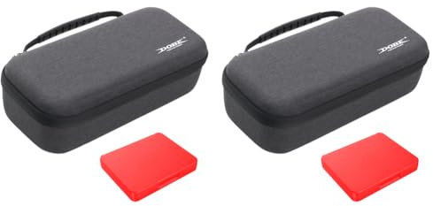 LYEAA Dark Grey Oxford Case de tela para el interruptor 2 con la caja de la tarjeta de juego y los bolsillos de bolsillo de malla