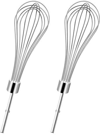 Kitchen Hand Mixer Whisk Attachments for KitchenAid Mixer Whisk Accessories KHMPW Stainless Steel Hand Mixer Beater-2 Pack