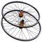 Mountainbike-Laufradsatz, Aluminiumfelge Scheibenbremse MTB-Laufradsatz, Schnellspanner Vorderrad Hinterrad Fahrrad Laufräder, vorne hinten Räder Schwarz Fahrrad Räder