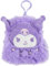 Porte-monnaie en peluche Hello Kitty Kuromi - Porte-monnaie pour enfant avec motif Kuromi en peluche douce, fermeture éclair et format pratique pour ranger pièces et petits objets personnels, Hello