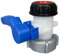 DN50 (75mm) IBC Kugelhahn Adapter, Wassertank Klappenhahn, Universal Tank Zubehör, Absperrhahn, Auslaufhahn, Schlauchanschluss, Ablasshahn für Kanister, Regentonne, Container, Regenwassertank