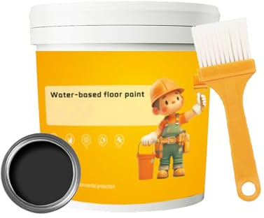 Nimedala Epoxy Floor Paint, Epoxy Floor Coating, Quick-Dry, Waterproof & Anti-Slip (Black)