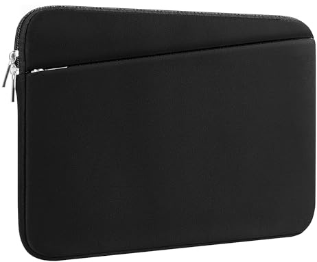 BAAGOAZ 15-16 Inch Laptop Sleeve with Front Pocket, Compatible with 15.6-16 PC Notebook Chromebook, Slim Lightweight Laptop Case Bag, Black