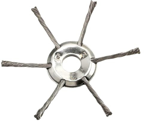 fKiZanthene 1 Pcs Steel Wire Strimmer Head, Durable Strimmer Head, 180mm Diameter Trimmer Attachment for Garden, Patio & Path Weed Removal