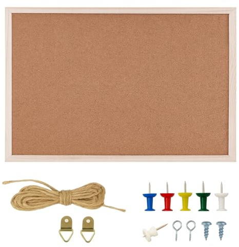 14 Stück Pinwand Korktafel Set, 30 x 20 cm, Cork Board, Korktafel mit Holzrahmen, ideal für Büro, Schule, Schlafzimmer und Zuhause, hochwertige Korkwand Pinnwand aus der, vielseitig und praktisch.