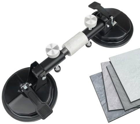 Poignée d'aspiration pour carrelage de sol - Avec ventouse - Outil de connexion et de nivellement pour carrelage en verre - Pour fenêtres, carreaux, verre, plans de travail et